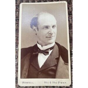 Antique Cabinet Card Photo Victorian Man M Gaussin Ephemera